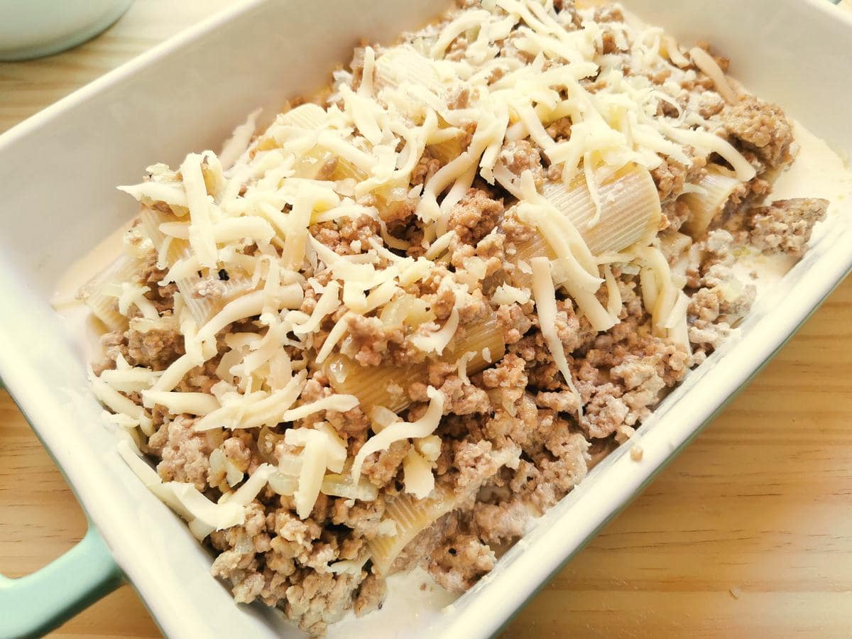 stuffed paccheri al forno ready to go in the oven