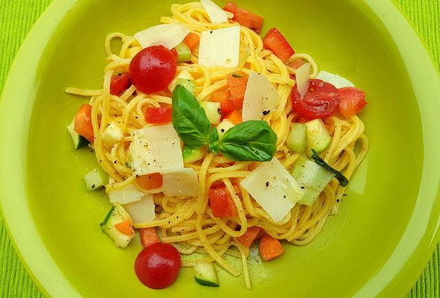 Emilia-Romagna pasta recipe tagliolini with marinated vegetables