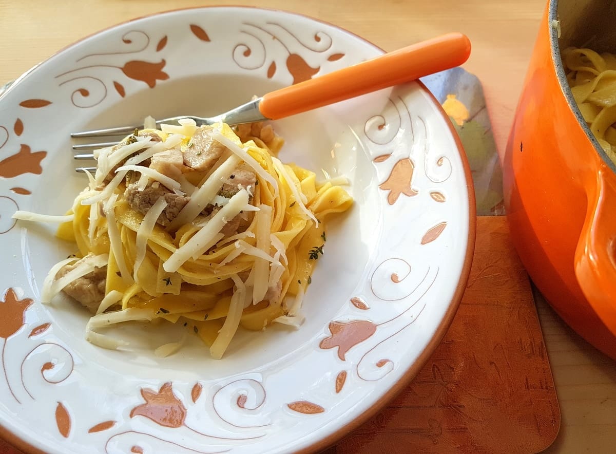 tagliatelle with cinnamon spiced pork from Friuli Venezia Giulia.