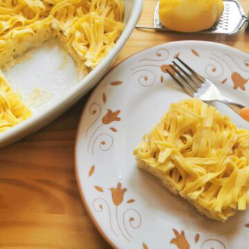 Tagliolini in milk Ascension Day sweet pasta recipe.