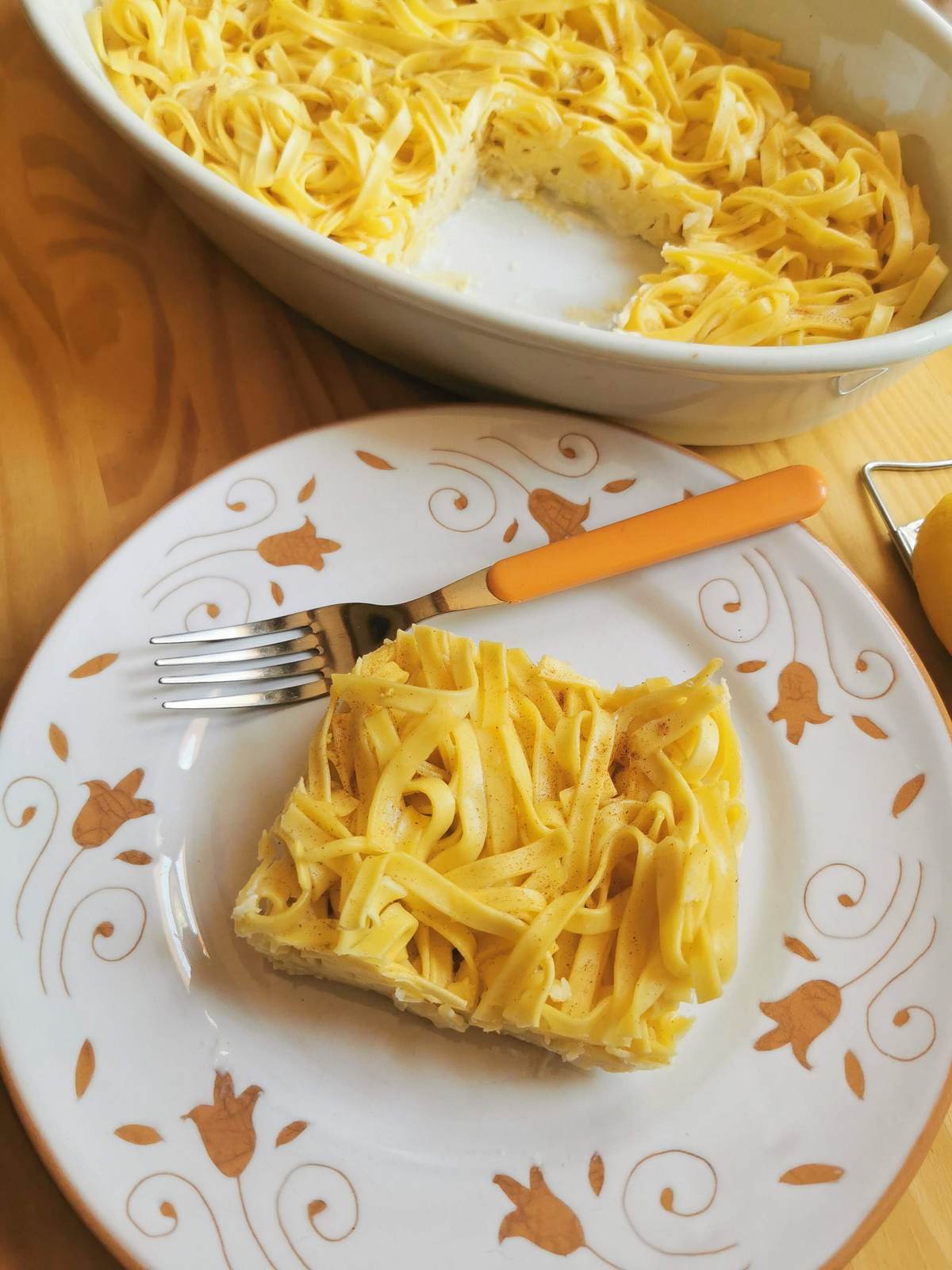 Tagliolini in milk Ascension Day sweet pasta recipe.