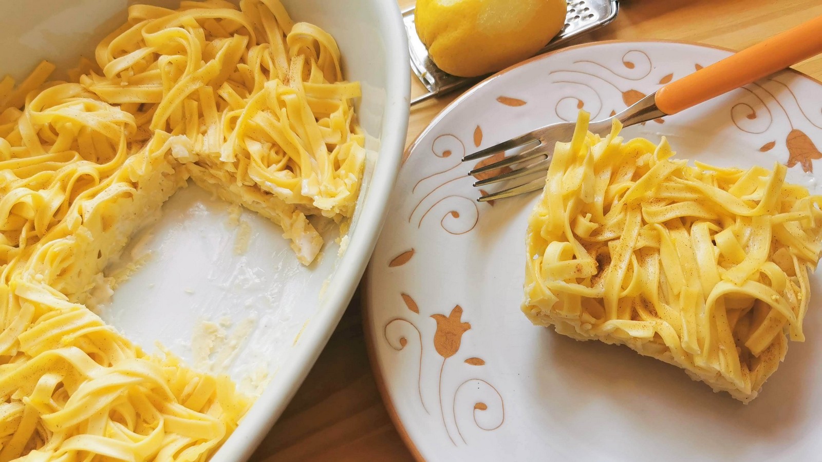 昇天祭のミルクスイートパスタのタリオリーニのレシピ。