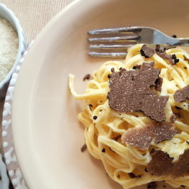 Tagliolini with taleggio and black truffle