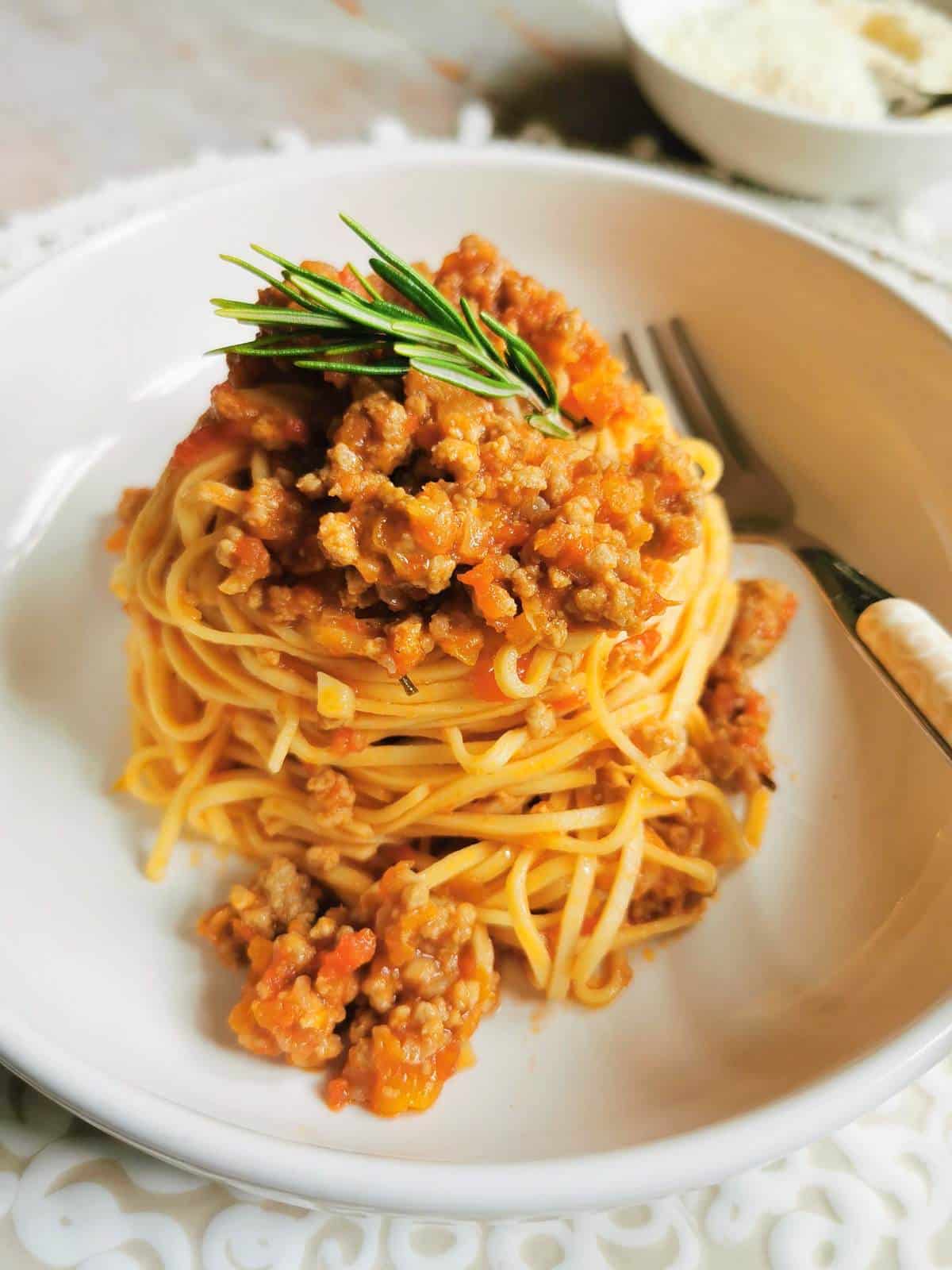 Tajarin pasta with beef sausage ragu recipe from Piedmont.