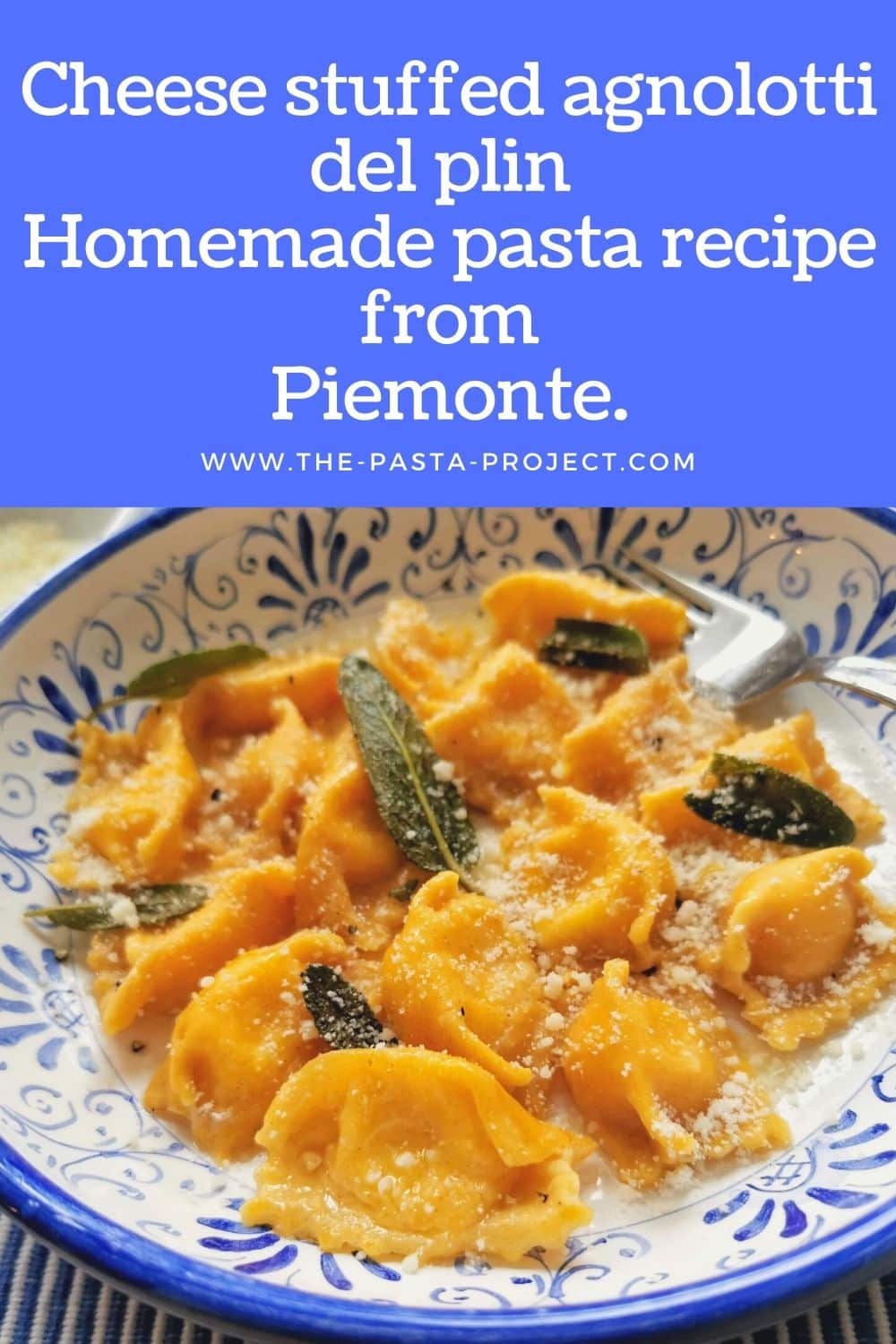 Cheese stuffed agnolotti del plin pasta recipe from Piemonte.