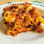 Traditional baked ziti alla lucana recipe.