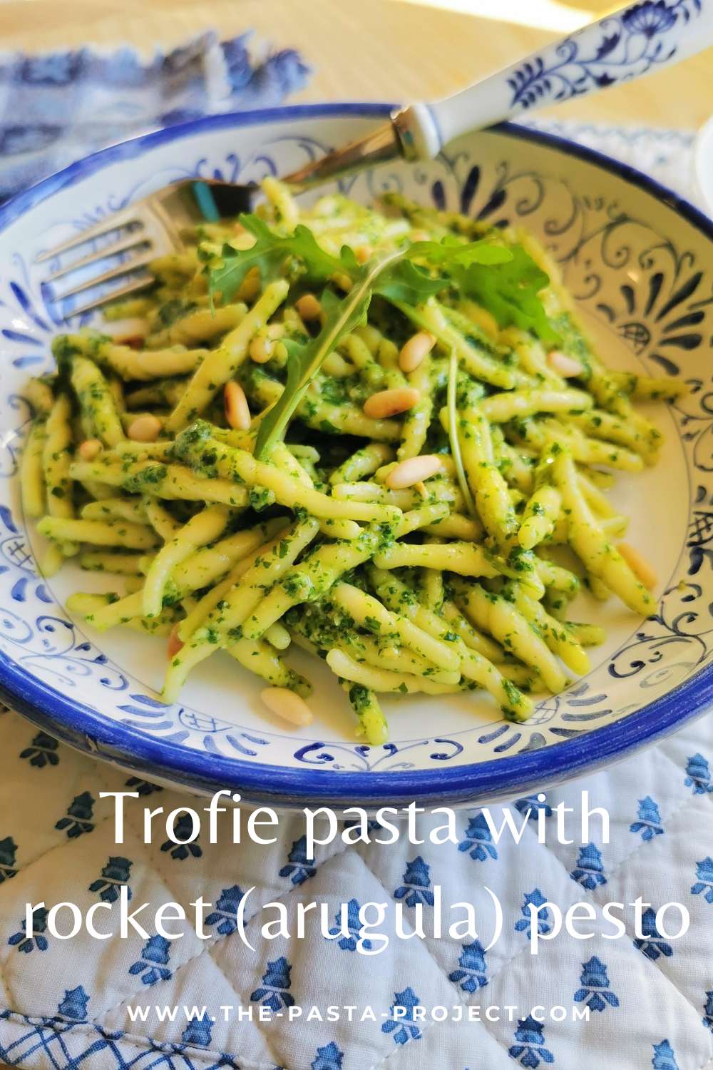 Trofie with rocket (arugula) pesto