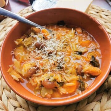 Tuscan minestrone with orzo pasta