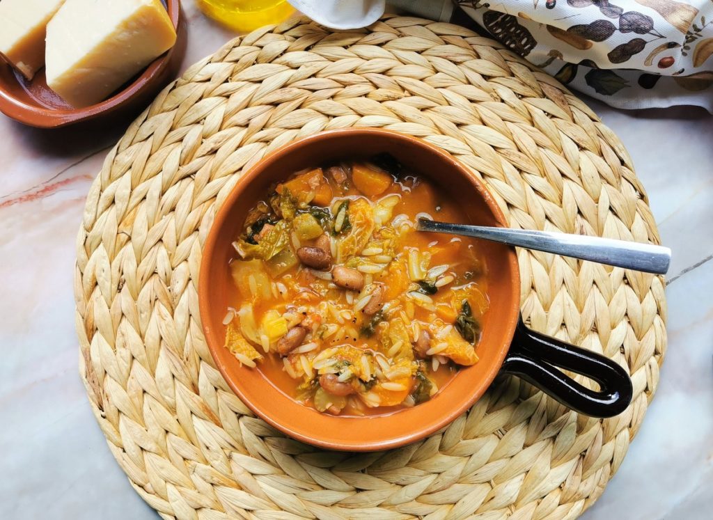 Tuscan minestrone with orzo pasta