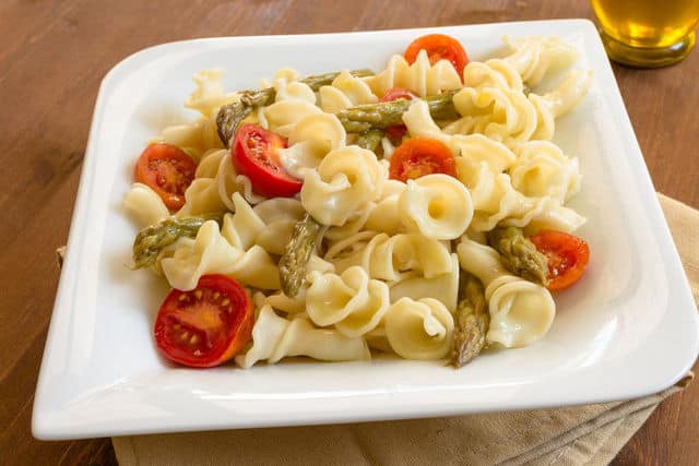 Tuscany Gigli pasta with asparagus and fresh tomato