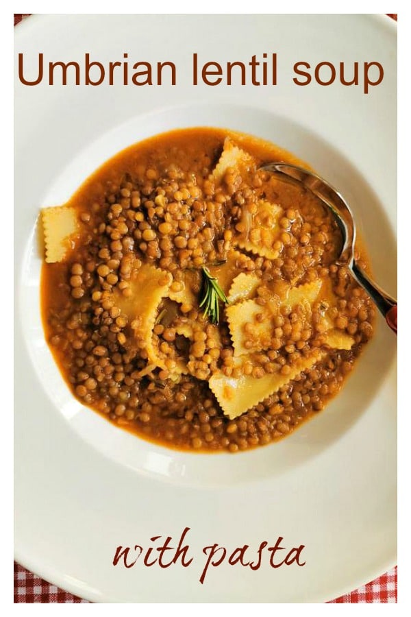 Umbrian lentil soup with pasta