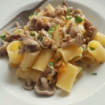 White ragu pasta.