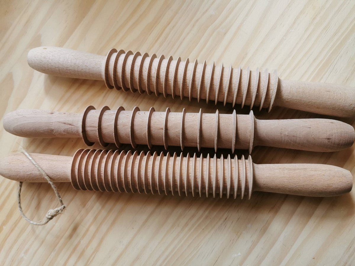 Italian wood cutter rolling pins.