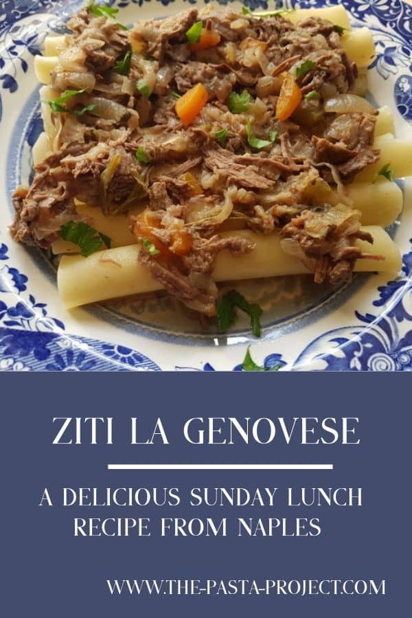 ziti with la Genovese sauce