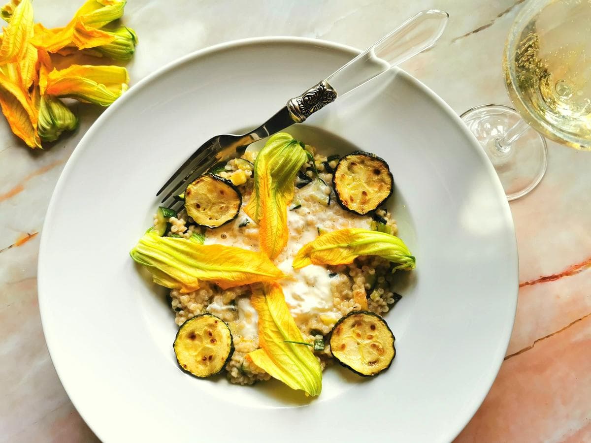 Zucchini Flower Pasta, Risotto Style The Pasta Project