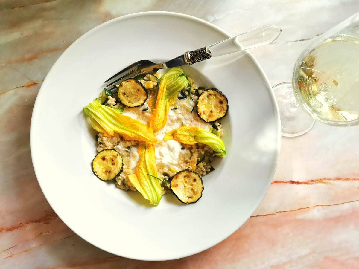 Zucchini Flower Pasta, Risotto Style The Pasta Project