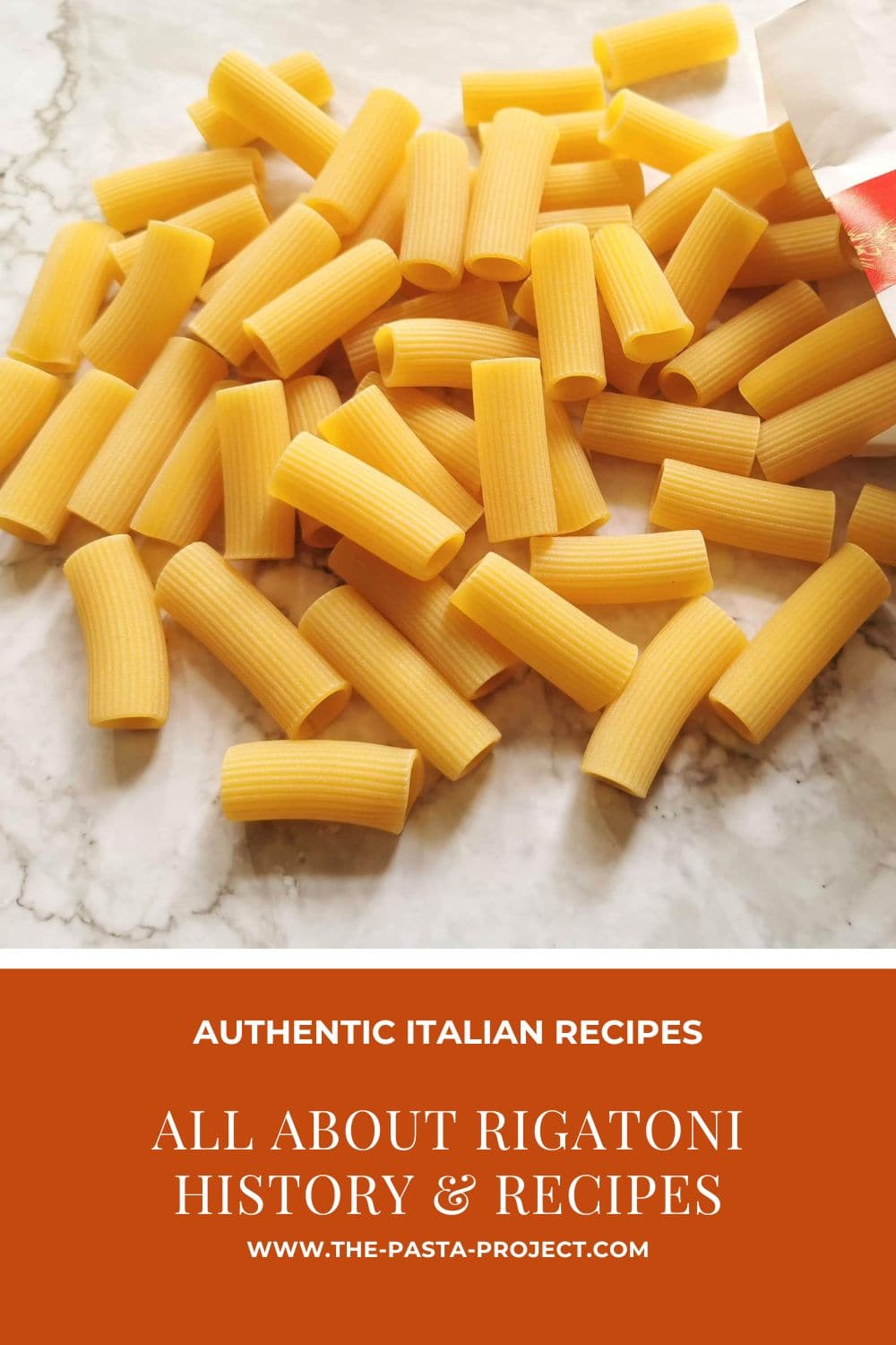 All about rigatoni image of dried rigatoni for Pinterest.