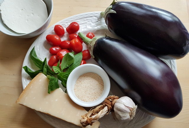 ingredients for anelletti pasta eggplant boats 