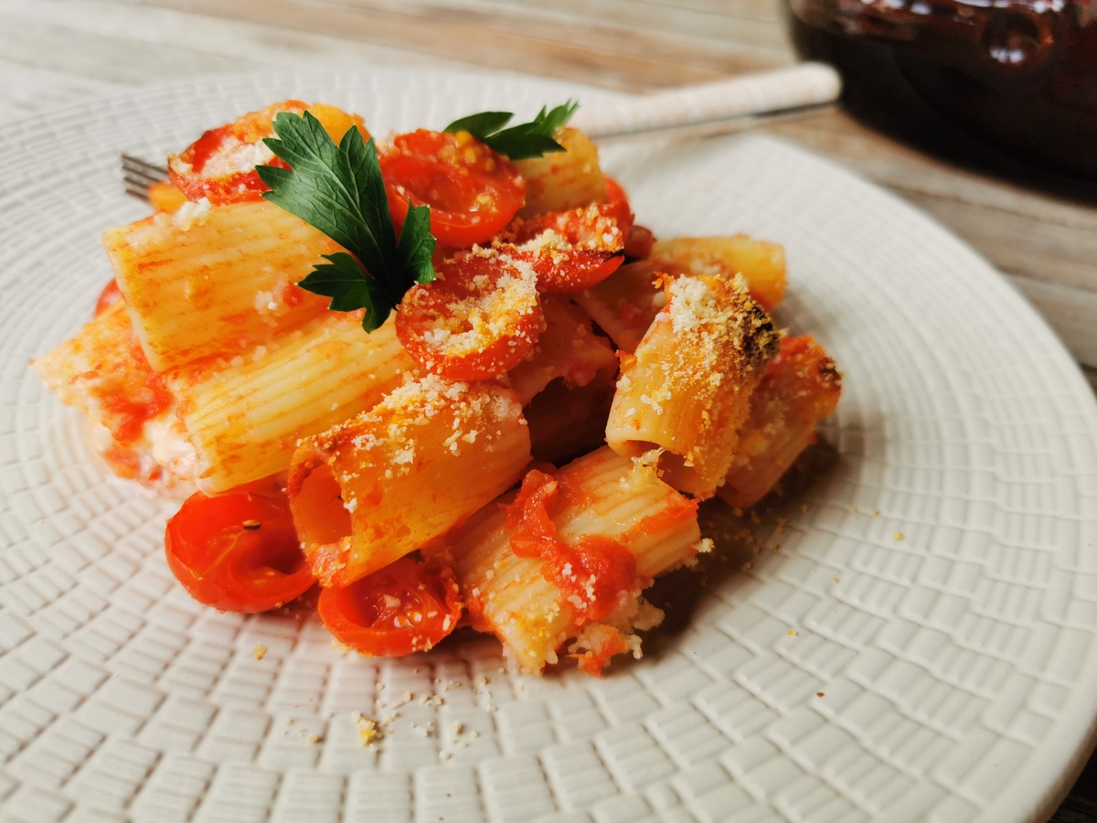 Baked pasta alla Tranese from Puglia.
