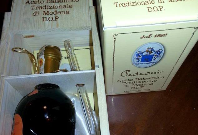 aged balsamic vinegar bought in Modena