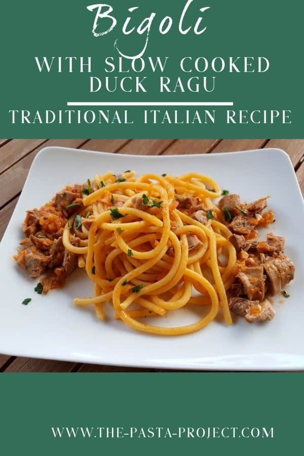 bigoli with duck