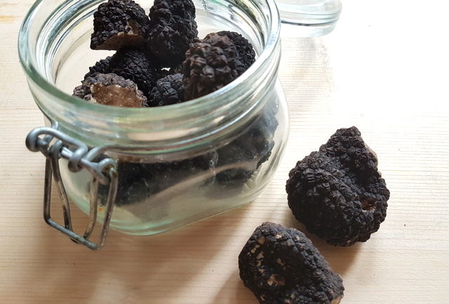 Fresh black truffles