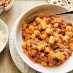 Bread gnocchi with sausage (gnocchetti collescipolani) recipe from Umbria