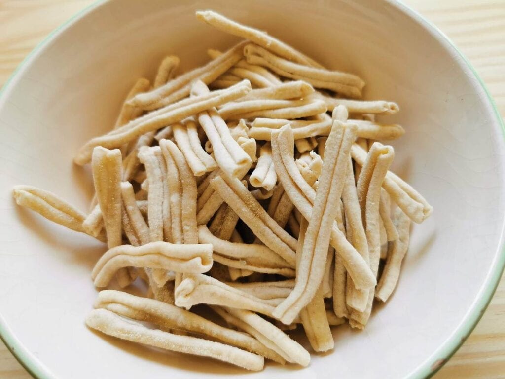 dried homemade casarecce