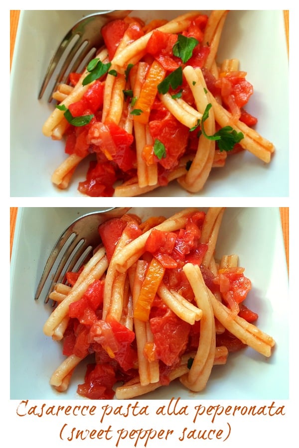 casarecce pasta alla peperonata 