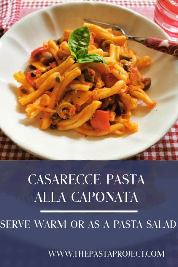 casarecce pasta caponata