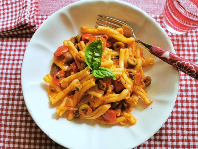 casarecce pasta caponata