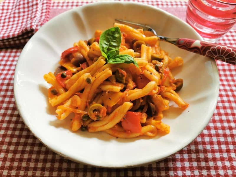 casarecce pasta caponata