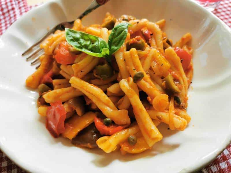 casarecce pasta caponata