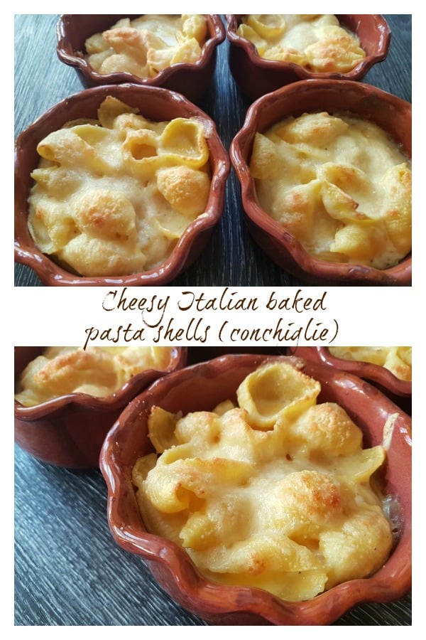 cheesy conchiglie pasta al forno