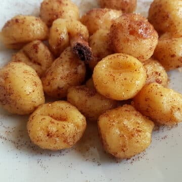 cinnamon butter gnocchi carnival recipe from Veneto