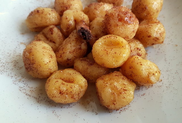 cinnamon butter gnocchi carnival recipe from Veneto