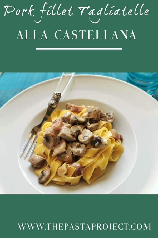 creamy pork fillet tagliatelle