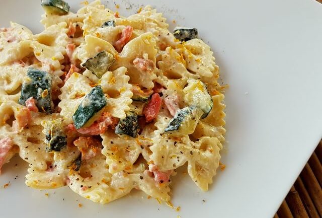 Farfalle pasta with smoked salmon &amp; zucchini – The Pasta Project