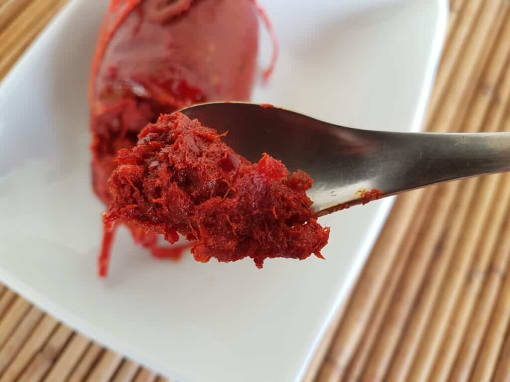 Some nduja sausage on a tablespoon