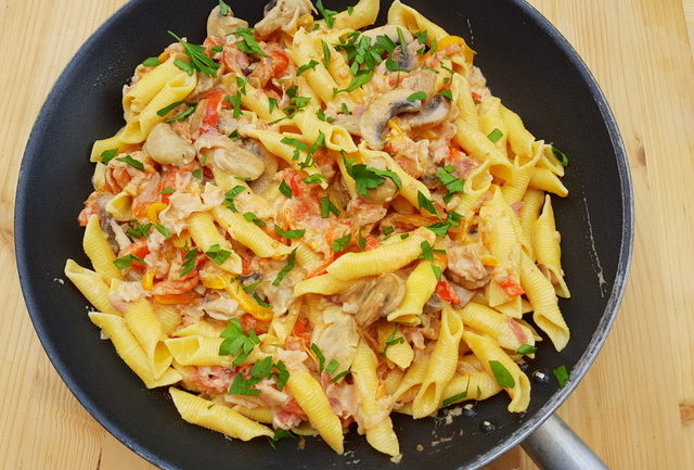 garganelli pasta alla zingara