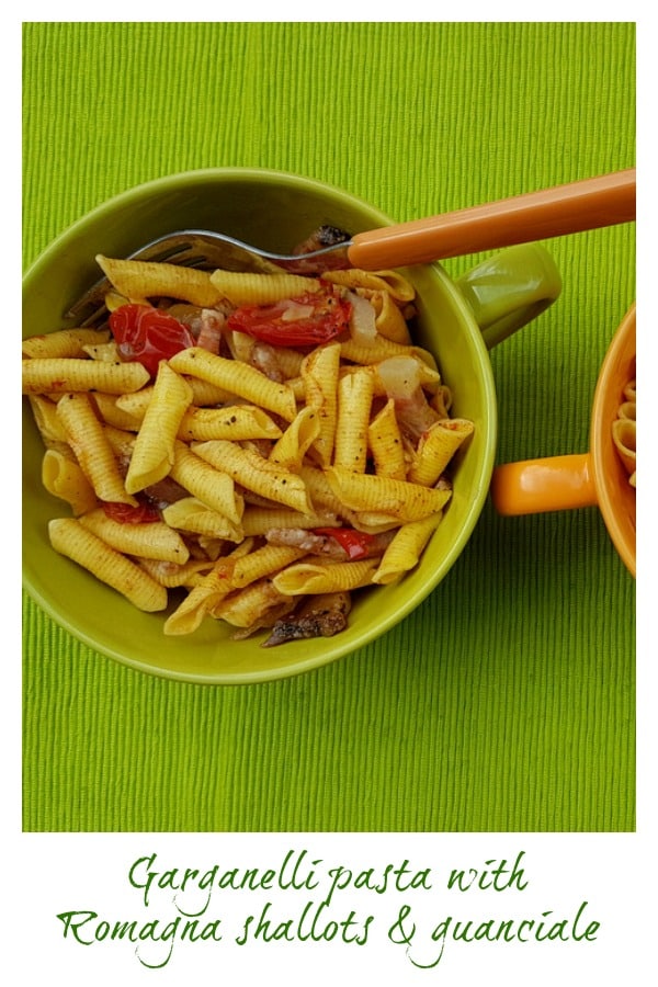 garganelli pasta with Romagna shallots and guanciale