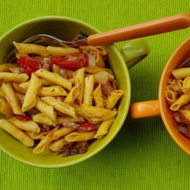 garganelli pasta with Romagna shallots and guanciale