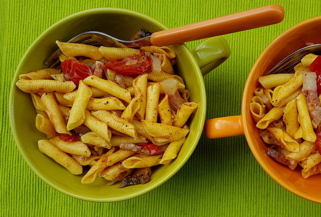 garganelli pasta with Romagna shallots and guanciale 