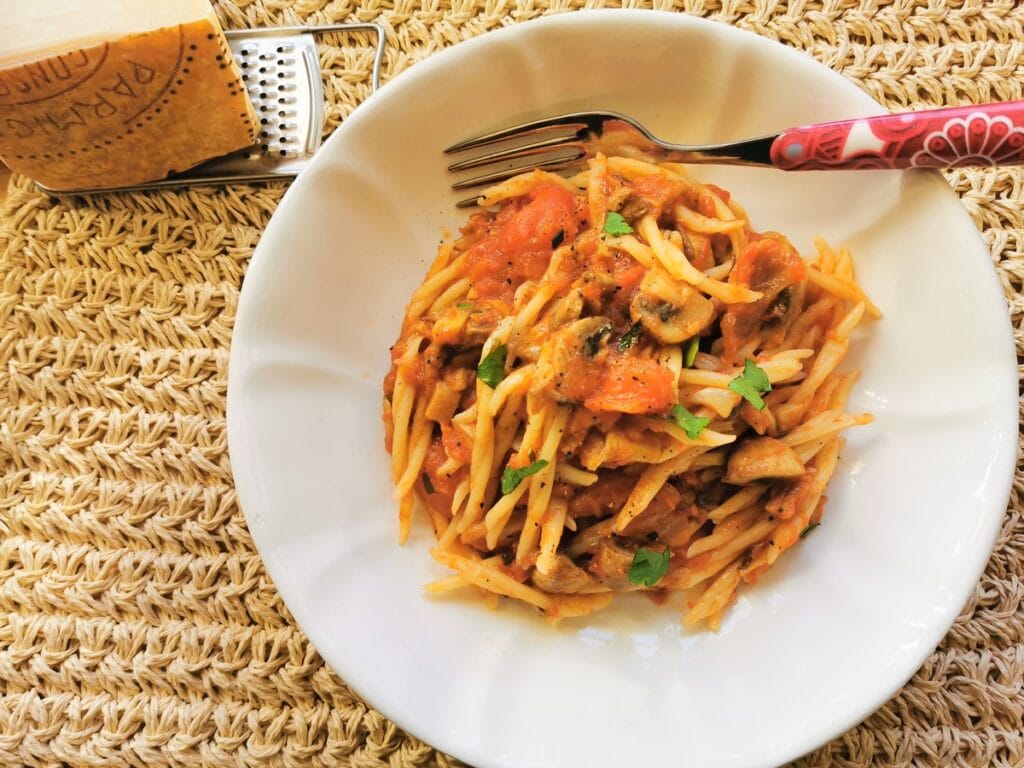 pasta with Genovese mushroom ragu