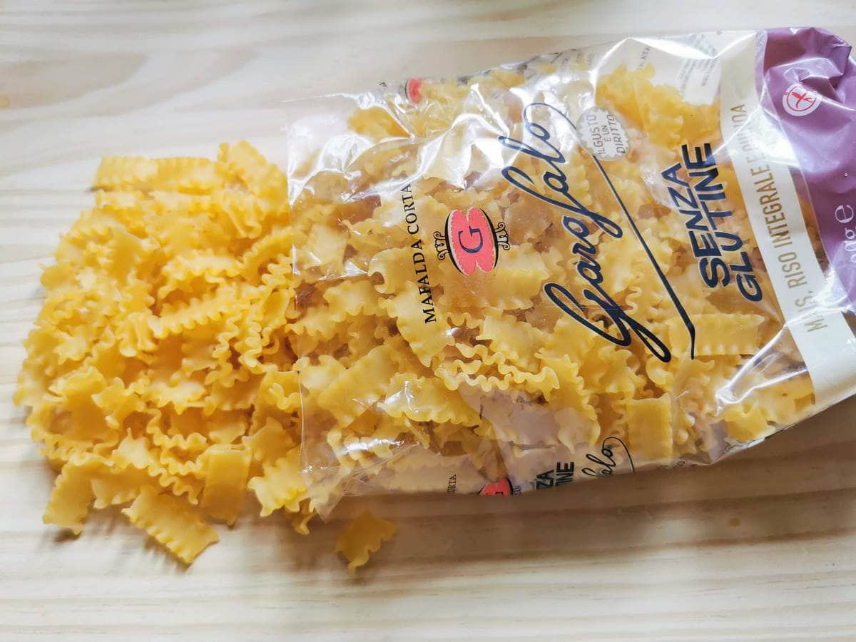 gluten free mafalda pasta from Garofalo