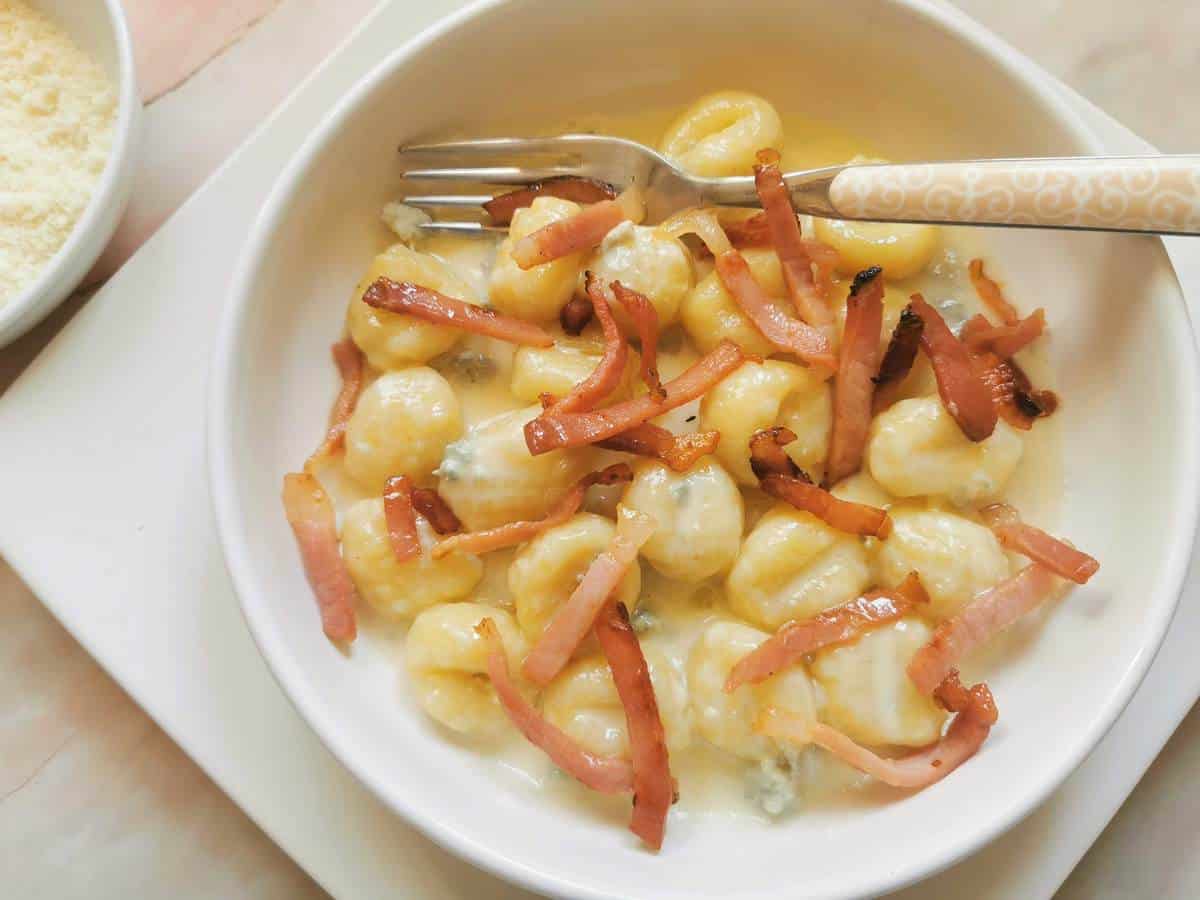 Gnocchi with Gorgonzola.