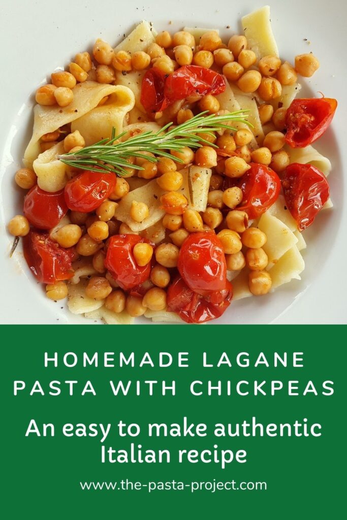 lagane pasta with chickpeas.