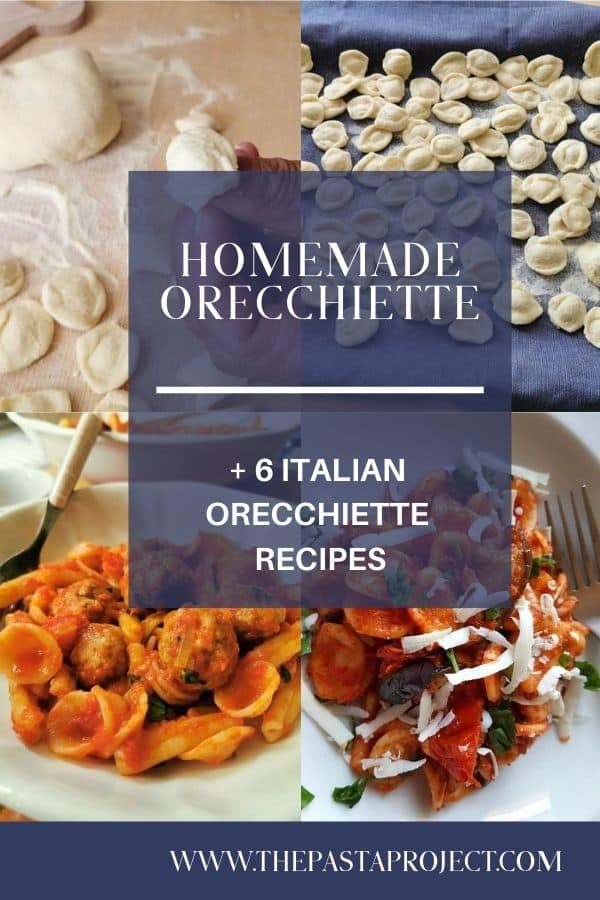 Homemade orecchiette Pinterest image