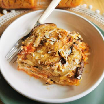 Lasagna alla norma.