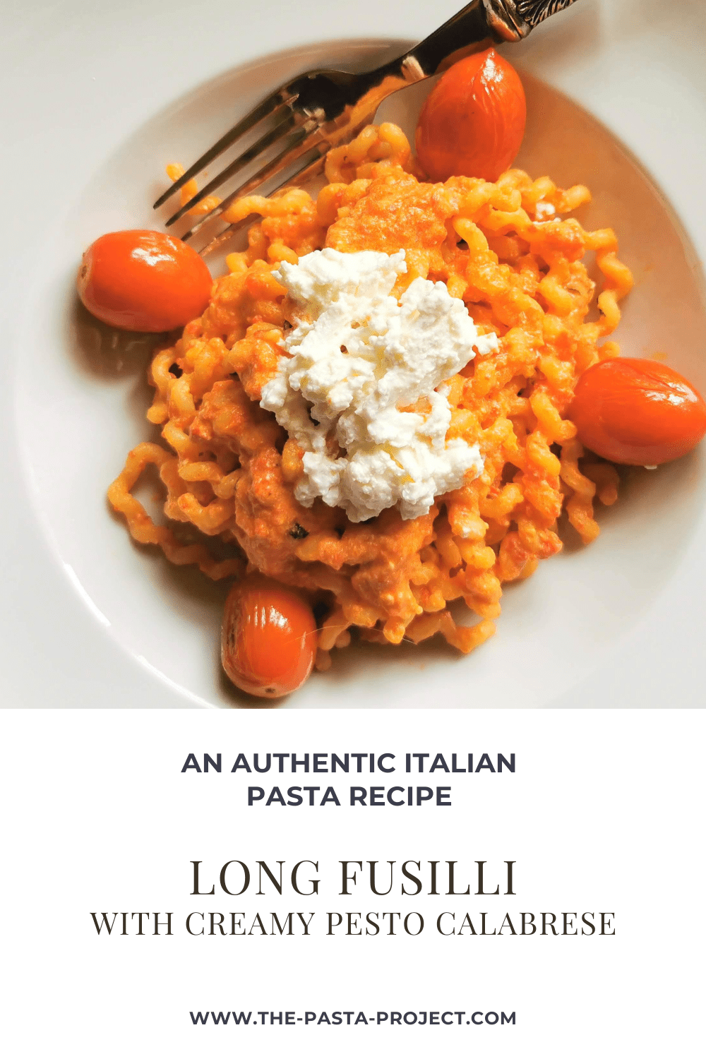 Long Fusilli Pasta with Pesto Calabrese The Pasta Project